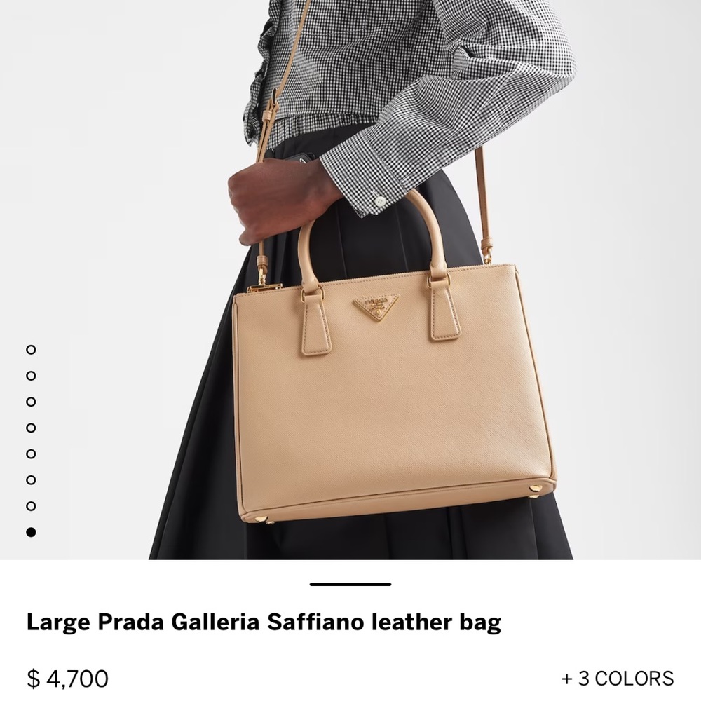 Prada Large Galleria Saffiano Bag Beige